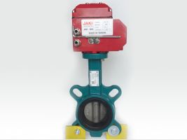 Van bướm gang cánh inox điều khiển điện jaki