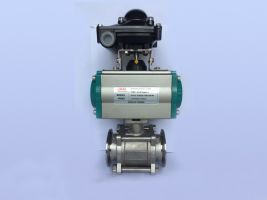 Van bi inox 304 nối ren điều khiển khí nén Jaki