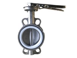 Van bướm inox PTFE tay gạt