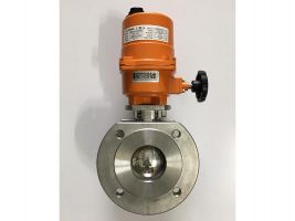 Van bi inox mặt Bích đóng mở điện FLOWINN : jis10k , PN10 . CL 150