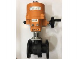 Van bi thép mặt Bích đóng mở điện FLOWINN : WCB , ansi 150