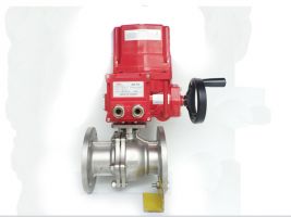 Van bi inox 304 mặt bích điều khiển điện 01